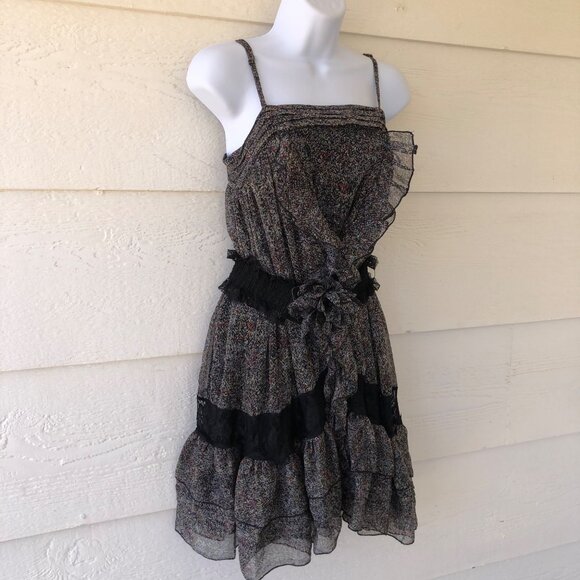 Ryu Flirty Spaghetti Strap Mini Dress Size Small Whimsical Punk - Picture 3 of 16